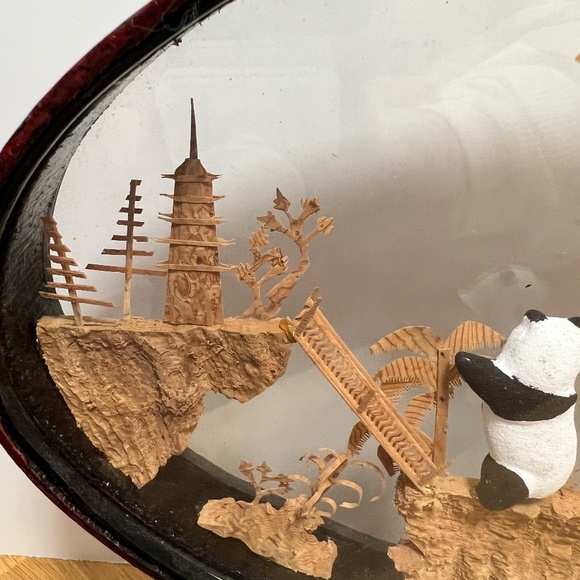 Vintage 90’s Cork Carved Scene - Picture 5 of 7